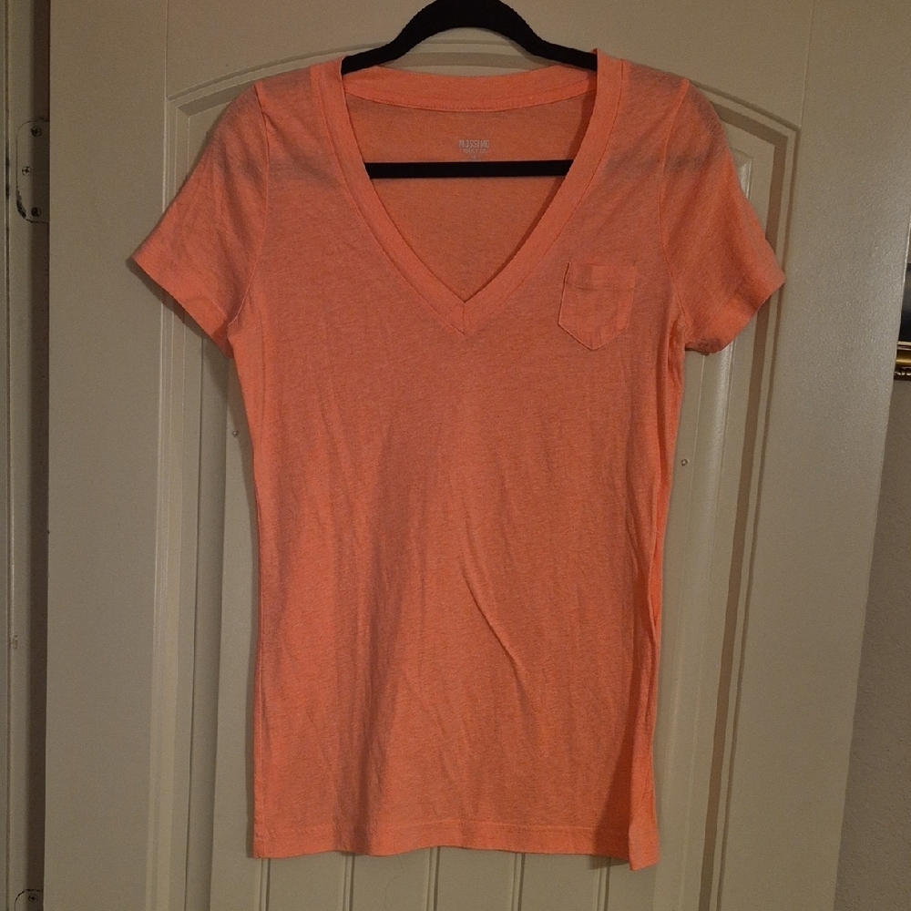 Women's V-Neck Orange Top
